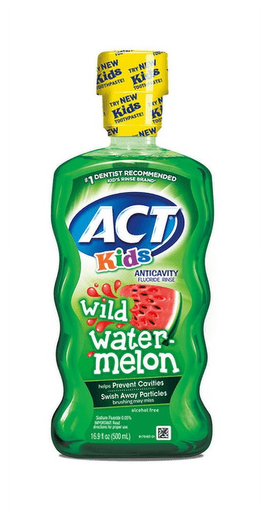 ACT Kids Anti-Cavity Wild Watermelon Fluoride Mouthwash (Pack of 48)