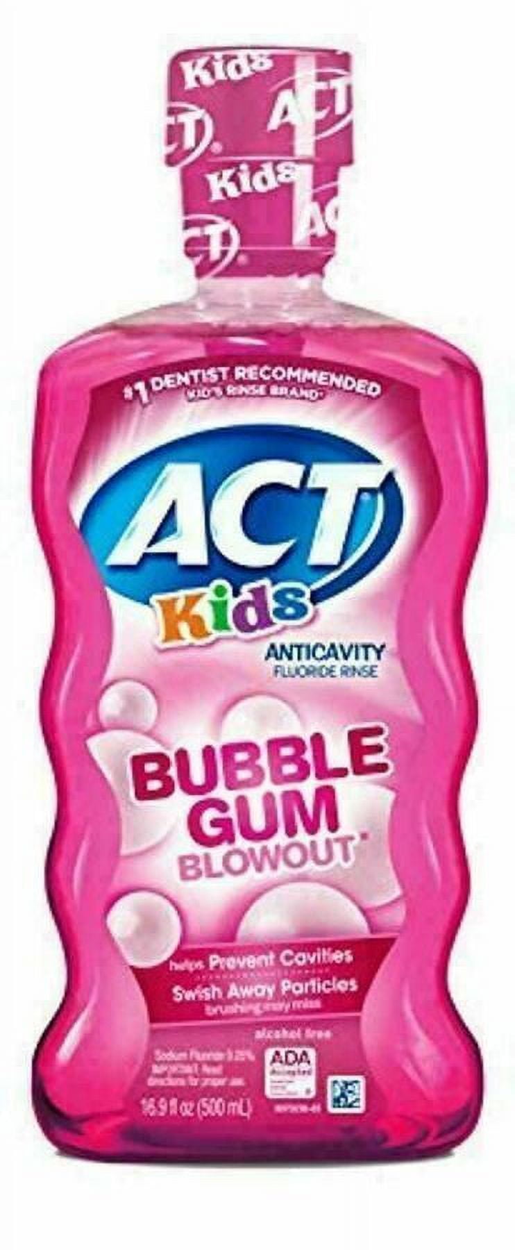 ACT Kids Anticavity Fluoride Rinse Children's Mouthwash Bubblegum