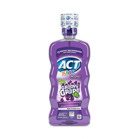 ACT Kids Anticavity Fluoride Rinse, Groovy Grape, 16.9 fl. oz