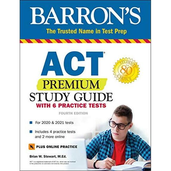 Pre-Owned Barron's Test Prep: ACT Premium Study Guide with 6 Practice Tests (Paperback)