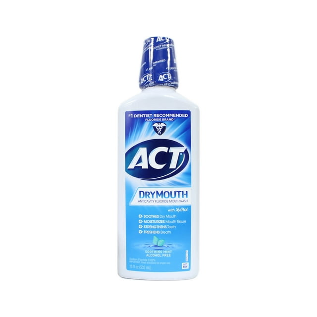 ACT Total Care Dry Mouth Anticavity Flouride, Soothing Mint Mouthwash