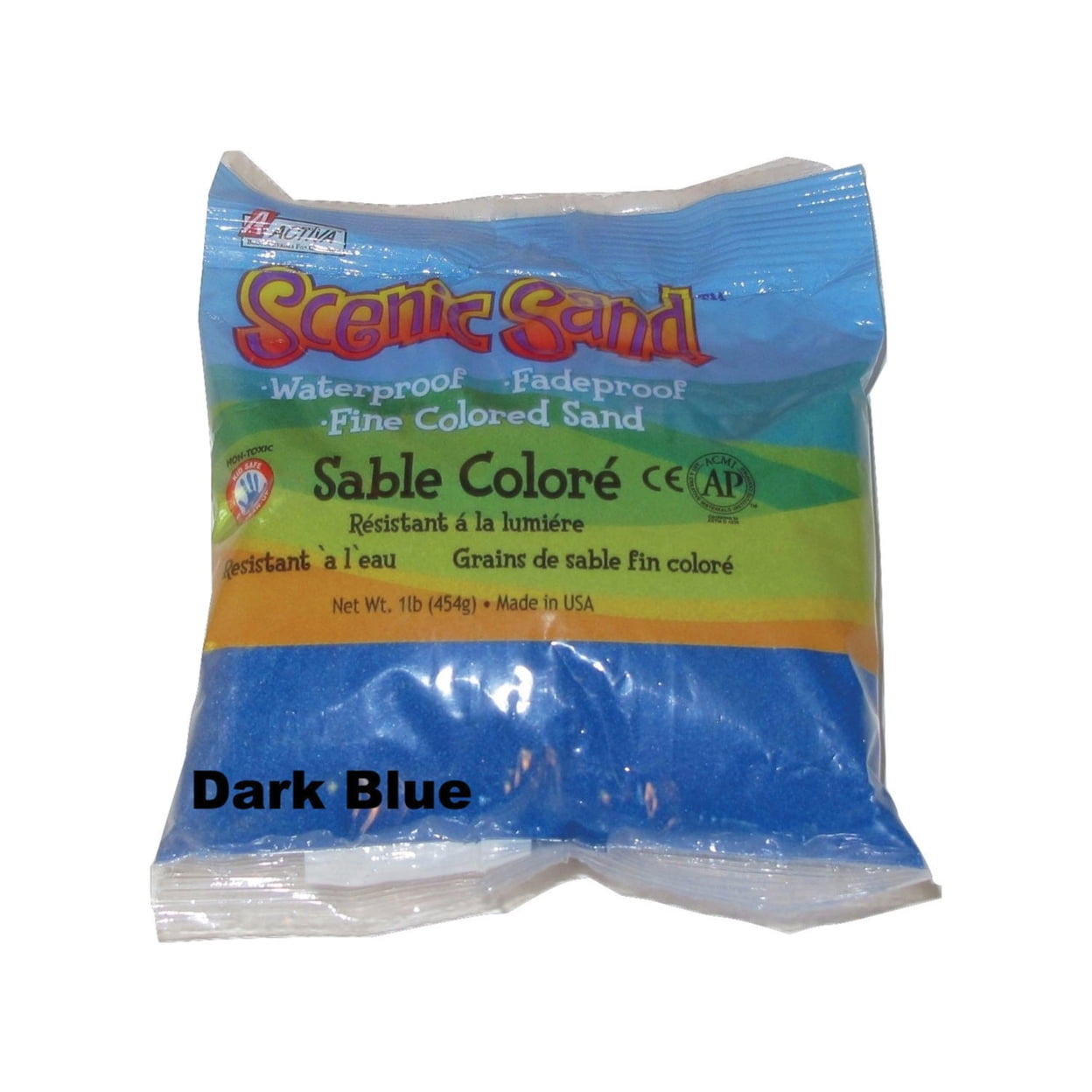 ACTÍVA 1 lb. Bag of Dark Blue Colored Sand Scenic Sand