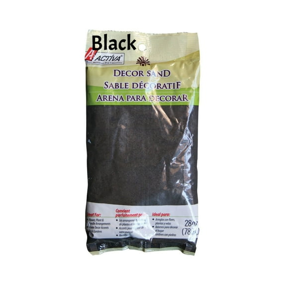 ACTÍVA 28 oz. Bag of Deep Black Decor Sand - Decorative Colored Sand