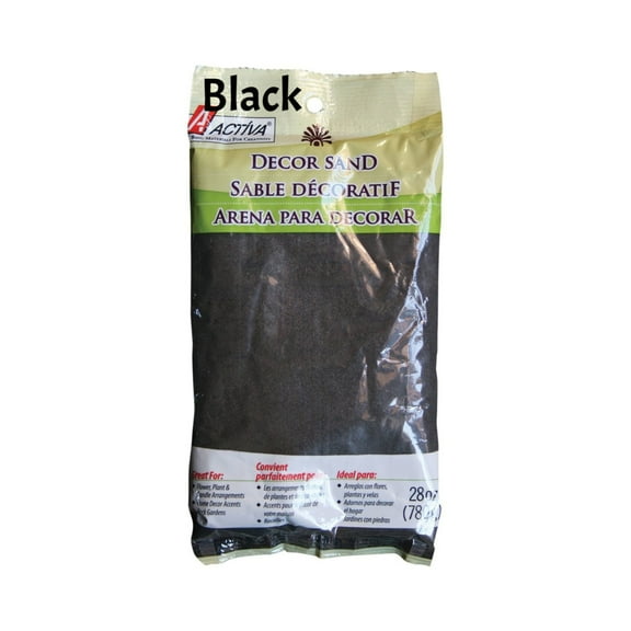 ACTÍVA 28 oz. Bag of Deep Black Decor Sand - Decorative Colored Sand