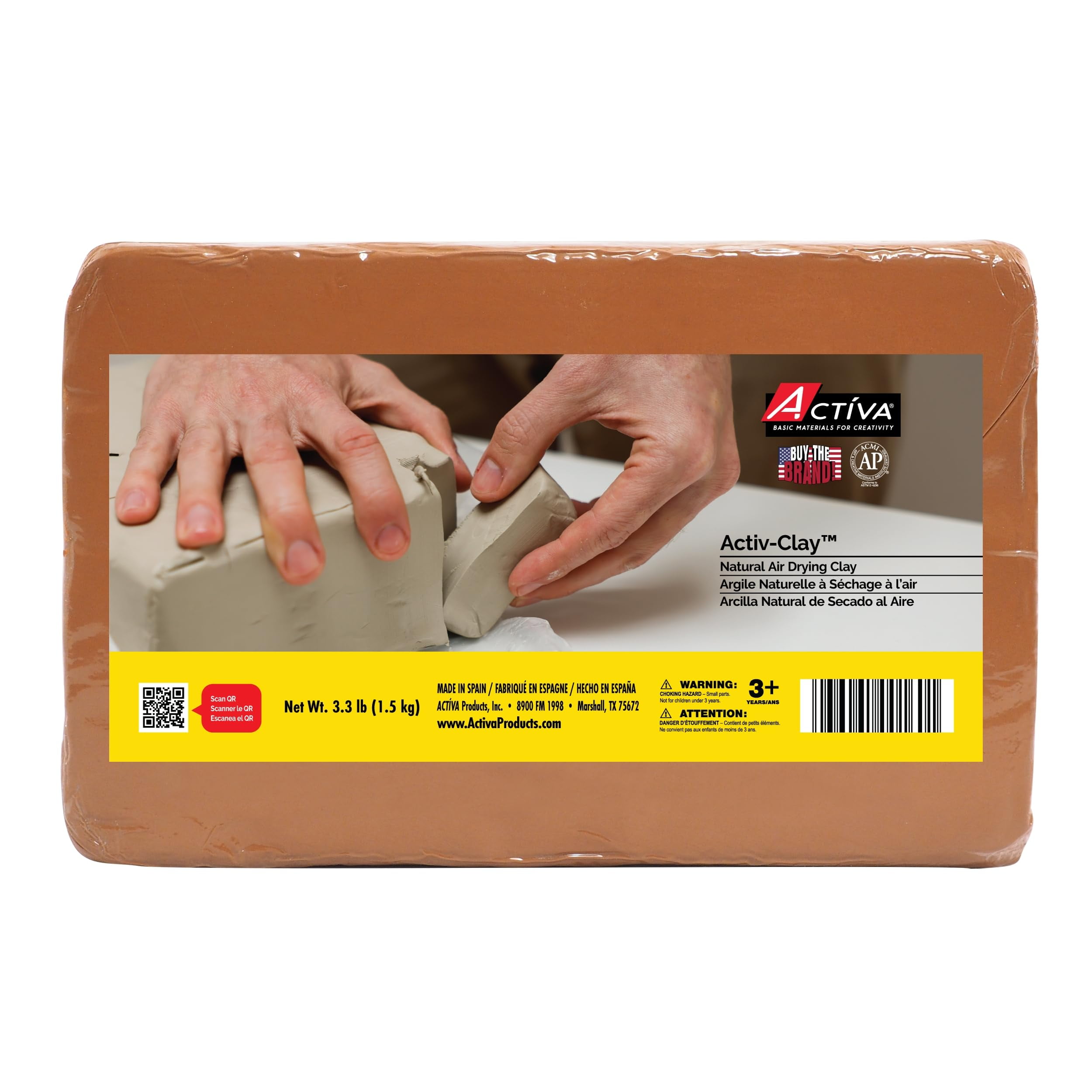 ACTÍVA 3.3 lb. Block of Terracotta Activ Clay - Walmart.com