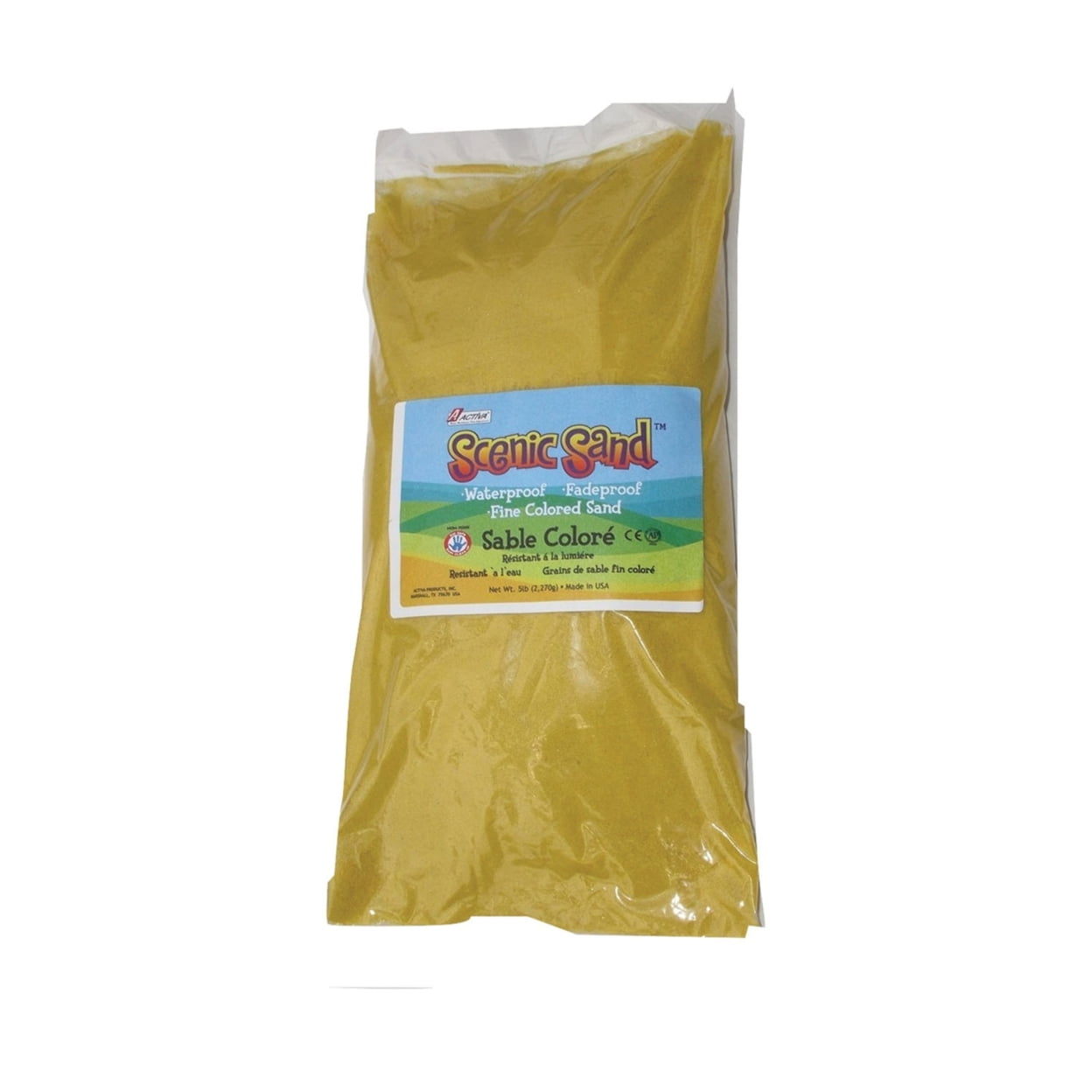 ACTÍVA 5 lb. Bag of Bright Yellow Colored Sand Scenic Sand