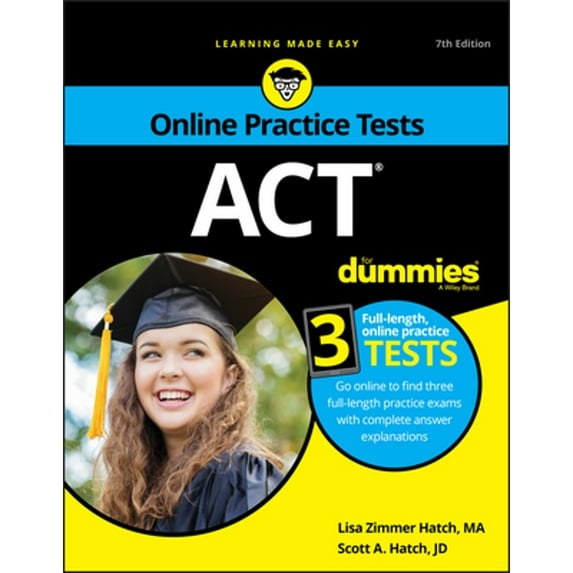 Pre-Owned ACT for Dummies: Book + 3 Practice Tests Online + Flashcards (Paperback) 1119612640 9781119612643