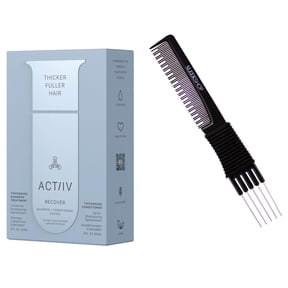 ACTIIV HAIR SCIENCE Recover SHAMPOO + Conditioning System for MEN KIT DUO, Thickening Treatment SET MAN, Active Activ ACTIIVE ACT/IV (Men System Box Kit (3 oz + 3 oz))
