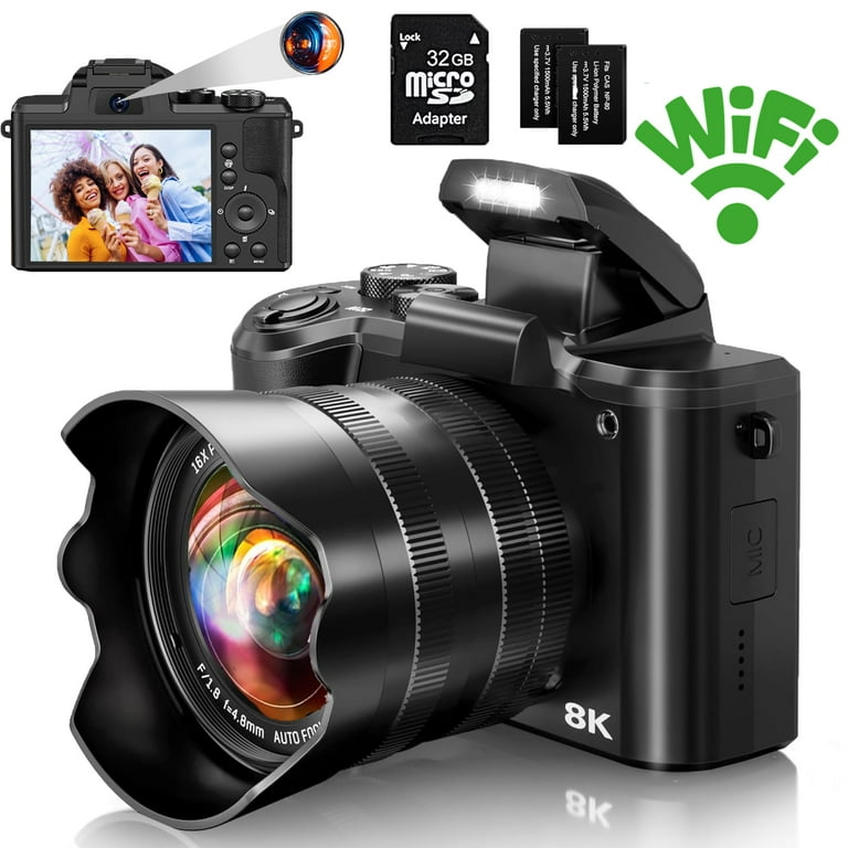 ACTITOP Digital Camera for Photography 8K 88MP Autofocus WiFi Vlog