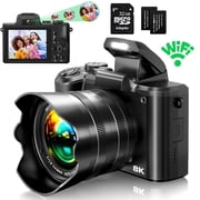 ACTITOP Digital Camera for Photography 8K 88MP Autofocus WiFi Vlog Dual-Lenses Camera for YouTube with 32GB Card,16X Digital Zoom Touch Screen Video Camera