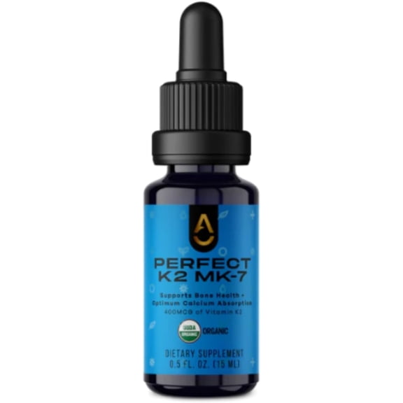 ACTIVATION Perfect K2 MK-7 Liquid Supplement | 15 ml | High Bioavailability for Enhanced Bone and Dental Health | Supports Efficient Calcium Absorption | Easy-to-Use Liquid Dropper
