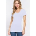 thumbnail image 1 of ACTIVE BASIC) Sexy Scoop Neck Short Sleeve T Shirt Stretch Cotton Tee (S-2X), 1 of 4