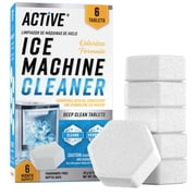 ACTIVE Ice Maker Cleaner Tablets - Nickel-Safe Descaler for Home Ice Machines, 20g, 6-Pack