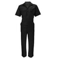 thumbnail image 1 of ACTIVE UNIFORMS Coveralls Workwear Men Short Sleeve Coveralls (Black, Small Tall), 1 of 7