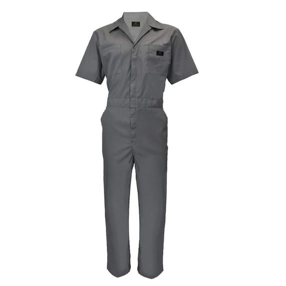 ACTIVE UNIFORMS Coveralls Workwear Men Short Sleeve Coveralls (Gray, X-Large)