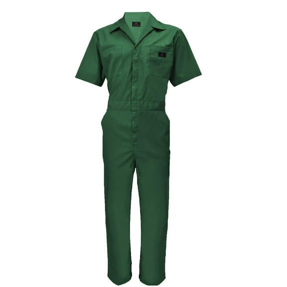ACTIVE UNIFORMS Coveralls Workwear Men Short Sleeve Coveralls (Hunter Green, Large)