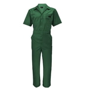 ACTIVE UNIFORMS Coveralls Workwear Men Short Sleeve Coveralls Hunter Green, Small