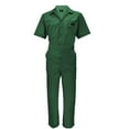 thumbnail image 1 of ACTIVE UNIFORMS Coveralls Workwear Men Short Sleeve Coveralls (Hunter Green, X-Small Tall), 1 of 7