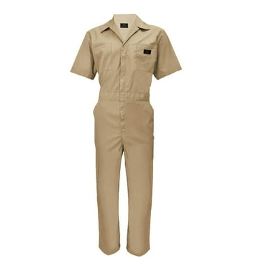ACTIVE UNIFORMS Coveralls Workwear Men Short Sleeve Coveralls (Khaki, X-Large Tall)