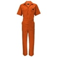 thumbnail image 1 of ACTIVE UNIFORMS Coveralls Workwear Men Short Sleeve Coveralls (Orange, Small Tall), 1 of 7