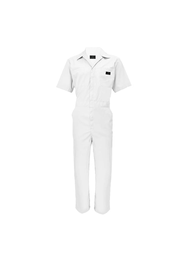 Coveralls Workwear Men Short Sleeve Coveralls (White, Medium)