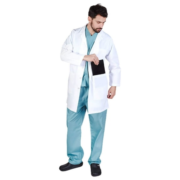 ACTIVE UNIFORMS IPAD Pocket Holder Lab Coat (White, 3X-Large)