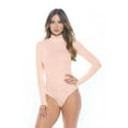 thumbnail image 1 of ACTIVE UNIFORMS Long Sleeve Turtle Neck Body Suit-Breathable Cotton Stretch Leotard (Nude, Small), 1 of 6