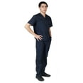 thumbnail image 1 of ACTIVE UNIFORMS Men Scrub Set Medical Scrub Top and Pants (Dark Navy Blue, 5X-Large), 1 of 6