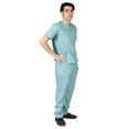 thumbnail image 1 of ACTIVE UNIFORMS Men Scrub Set Medical Scrub Top and Pants (Misty Green, Small), 1 of 6