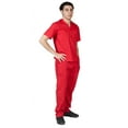 thumbnail image 1 of ACTIVE UNIFORMS Men Scrub Set Medical Scrub Top and Pants (Red, Small), 1 of 7