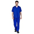 thumbnail image 1 of ACTIVE UNIFORMS Men Scrub Set Medical Scrub Top and Pants (True Royal Blue, Large), 1 of 6