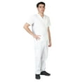 thumbnail image 1 of ACTIVE UNIFORMS Men Scrub Set Medical Scrub Top and Pants (White, 4X-Large), 1 of 6