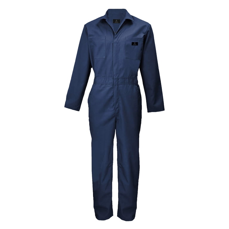 ACTIVE UNIFORMS Men's Long Sleeve Coveralls with Pockets, Wrinkle