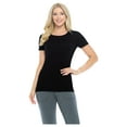 thumbnail image 1 of ACTIVE UNIFORMS SCRUBS Women's Short Sleeve Round-Neck T-Shirt Under Scrub (Black, Small), 1 of 6