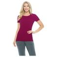 thumbnail image 1 of ACTIVE UNIFORMS SCRUBS Women's Short Sleeve Round-Neck T-Shirt Under Scrub (Burgundy, 3X-Large), 1 of 6