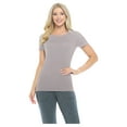 thumbnail image 1 of ACTIVE UNIFORMS SCRUBS Women's Short Sleeve Round-Neck T-Shirt Under Scrub (Gray, X-Large), 1 of 6