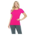 thumbnail image 1 of ACTIVE UNIFORMS SCRUBS Women's Short Sleeve Round-Neck T-Shirt Under Scrub (Neon Pink, X-Large), 1 of 6