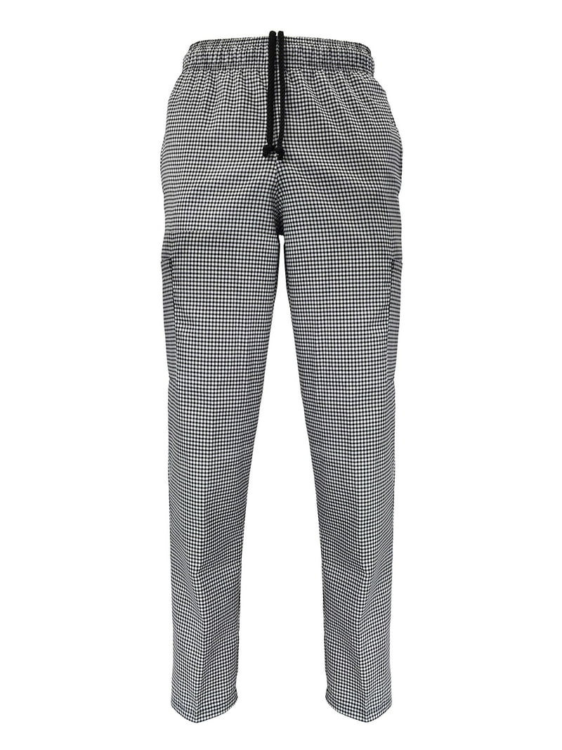 ACTIVE UNIFORMS Unisex Classic Chef Pants (Checkered, Medium