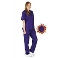 thumbnail image 1 of ACTIVE UNIFORMS Unisex Scrub Sets, Scrub Top and Pants. Run Large (Purple, Medium), 1 of 6