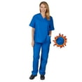 thumbnail image 1 of ACTIVE UNIFORMS Unisex Scrub Sets, Scrub Top and Pants. Run Large (True Royal Blue, Medium), 1 of 6