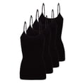 thumbnail image 1 of ACTIVE UNIFORMS Women's Camisole Cotton Stretch Undershirt with Adjustable Strap Tank Top Multi-Pack of 2 (Black, 3X-Large), 1 of 5