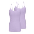 thumbnail image 1 of ACTIVE UNIFORMS Women's Camisole Cotton Stretch Undershirt with Adjustable Strap Tank Top Multi-Pack of 2 (Lavender, 3X-Large), 1 of 6