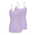 thumbnail image 1 of ACTIVE UNIFORMS Women's Camisole Cotton Stretch Undershirt with Adjustable Strap Tank Top Multi-Pack of 2 (Lavender, X-Large), 1 of 6