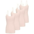 thumbnail image 1 of ACTIVE UNIFORMS Women's Camisole Cotton Stretch Undershirt with Adjustable Strap Tank Top Multi-Pack of 2 (Nude, 3X-Large), 1 of 6