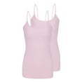 thumbnail image 1 of ACTIVE UNIFORMS Women's Camisole Cotton Stretch Undershirt with Adjustable Strap Tank Top Multi-Pack of 2 (Pink, Medium), 1 of 5