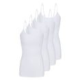 thumbnail image 1 of ACTIVE UNIFORMS Women's Camisole Cotton Stretch Undershirt with Adjustable Strap Tank Top Multi-Pack of 2 (White, 3X-Large), 1 of 6