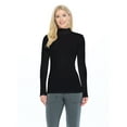 thumbnail image 1 of ACTIVE UNIFORMS Women's Long Sleeve Turtle-Neck T-Shirt Under Scrub (Black, Small), 1 of 5