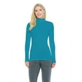 thumbnail image 1 of ACTIVE UNIFORMS Women's Long Sleeve Turtle-Neck T-Shirt Under Scrub (Teal, Large), 1 of 5