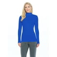 thumbnail image 1 of ACTIVE UNIFORMS Women's Long Sleeve Turtle-Neck T-Shirt Under Scrub (True Royal Blue, Small), 1 of 5