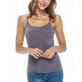 thumbnail image 1 of ACTIVE UNIFORMS Women's Soft and Breathable Cotton Stretch Camisole with Adjustable Strap Tank Top (Charcoal, 3X-Large), 1 of 6